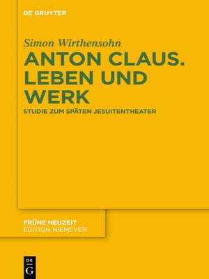 cover image of Anton Claus. Leben und Werk